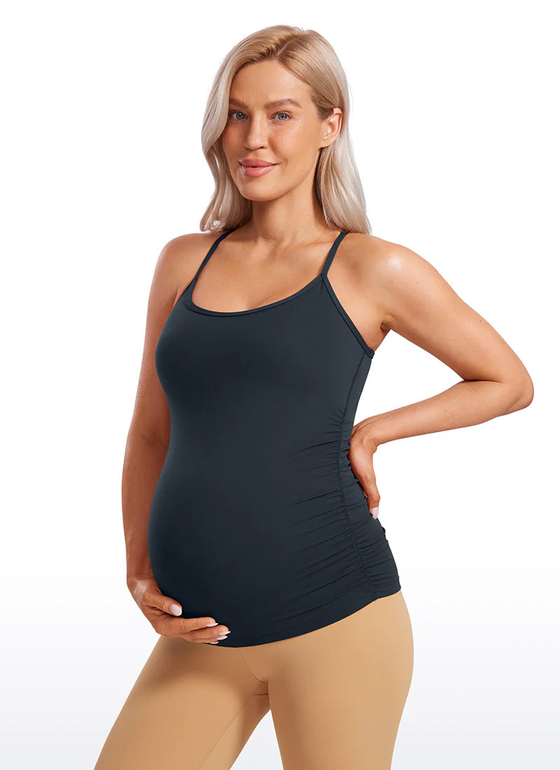 Butterluxe Ruche Sides Y Back Maternity Tank - Image 33