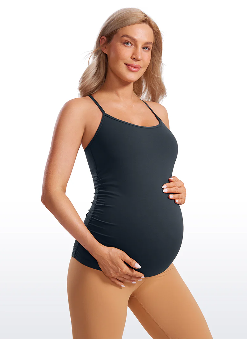 Butterluxe Ruche Sides Y Back Maternity Tank - Image 35