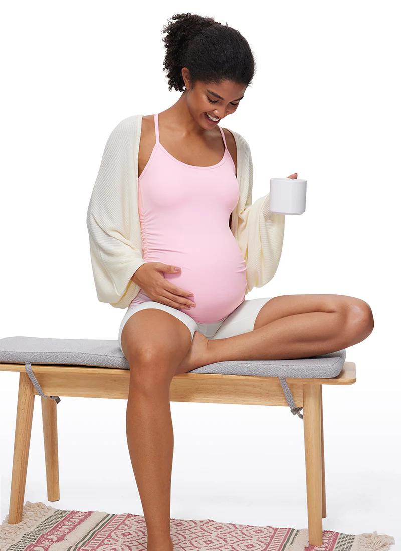 Butterluxe Ruche Sides Y Back Maternity Tank - Image 8