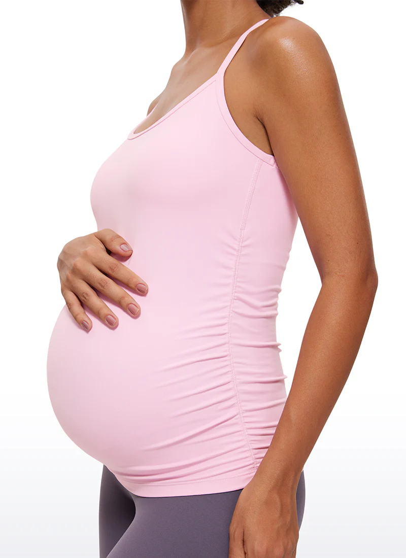 Butterluxe Ruche Sides Y Back Maternity Tank - Image 9